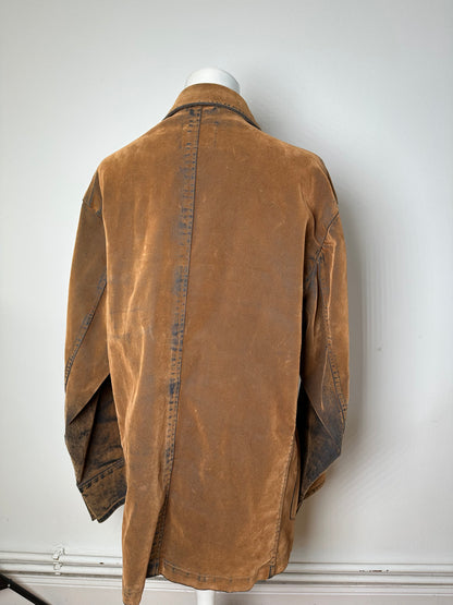 Vintage Kansai Yamammoto Fake Fur / Leather  Shirt / Jacket Brown L