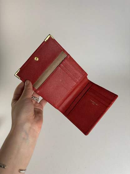 Vintage Givenchy Leather Wallet red