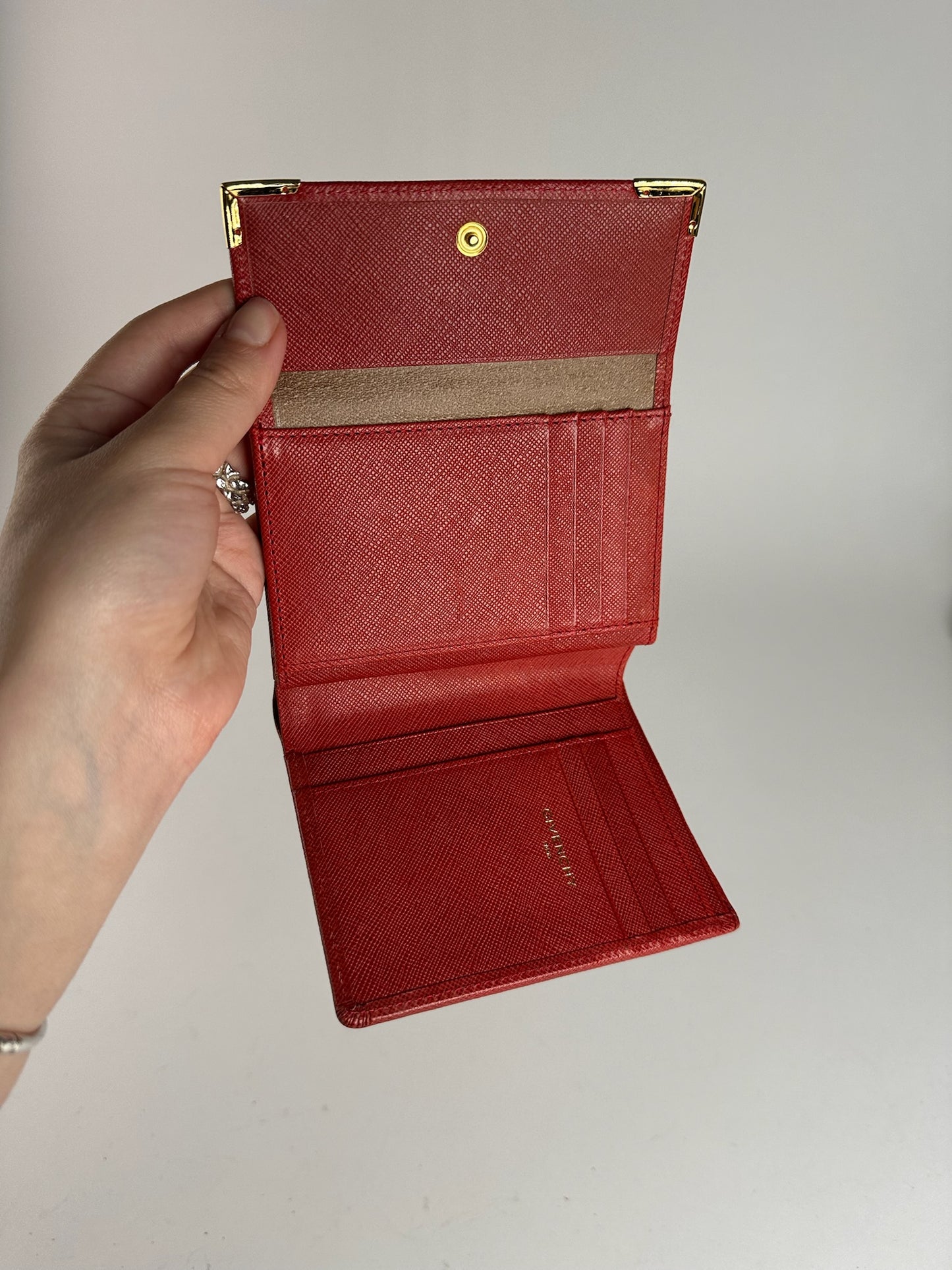 Vintage Givenchy Leather Wallet red