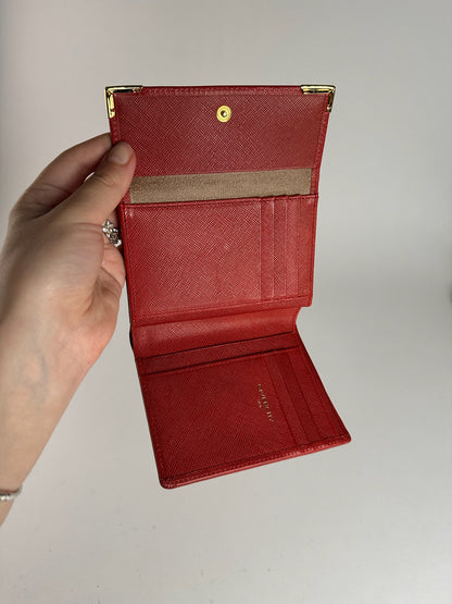 Vintage Givenchy Leather Wallet red