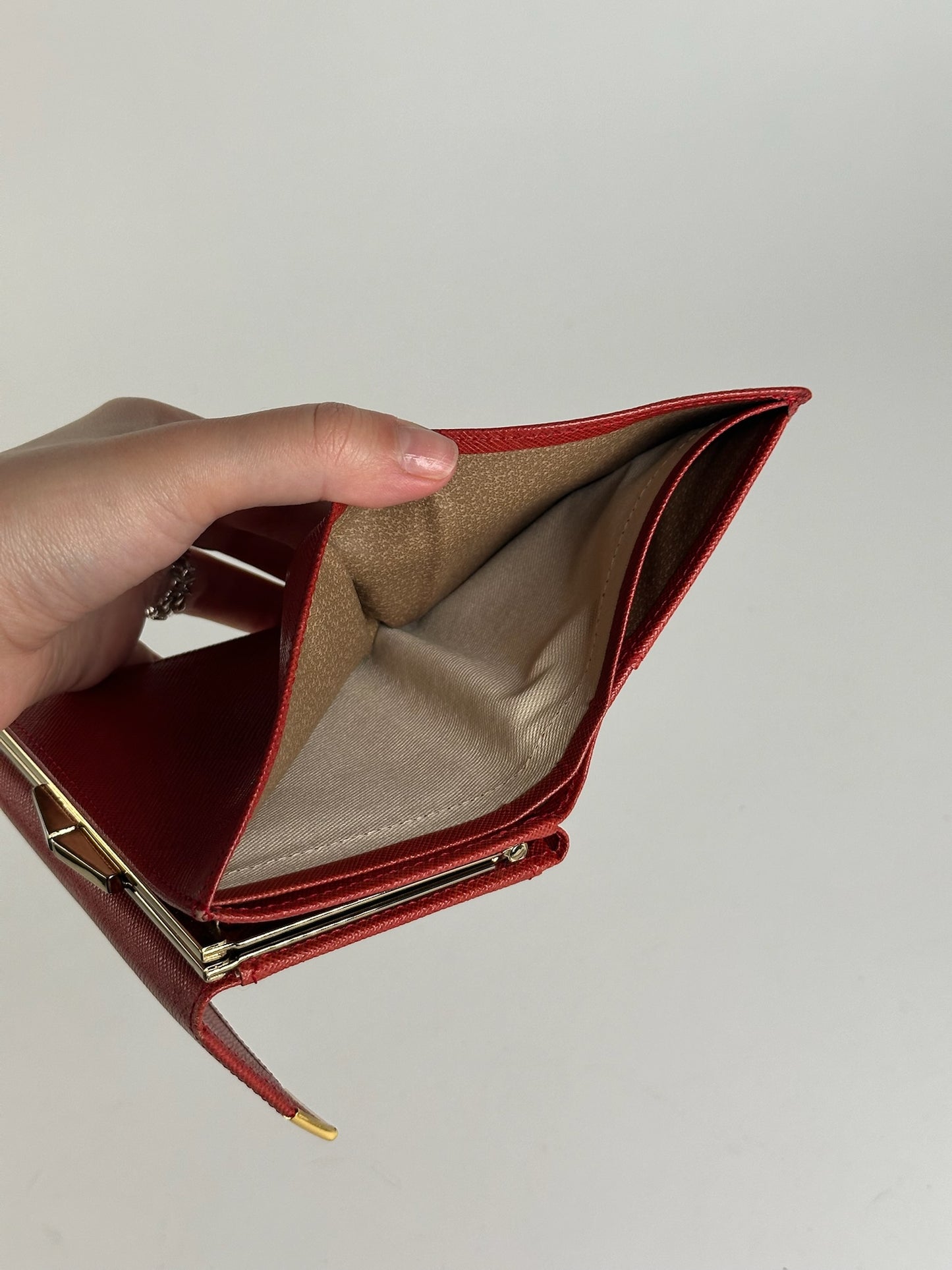 Vintage Givenchy Leather Wallet red