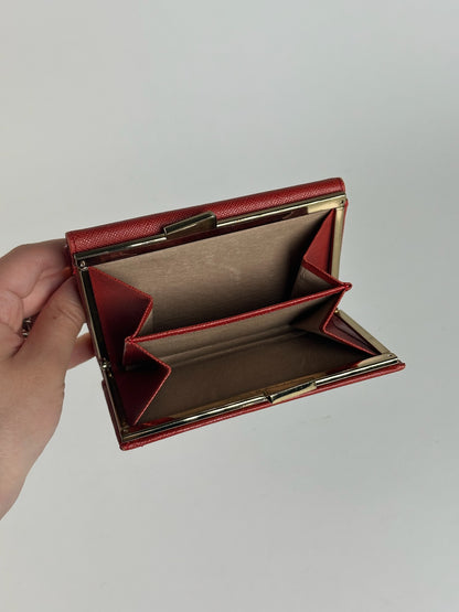 Vintage Givenchy Leather Wallet red