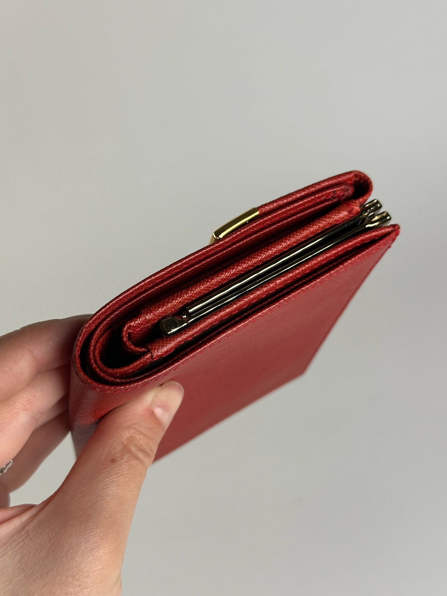 Vintage Givenchy Leather Wallet red