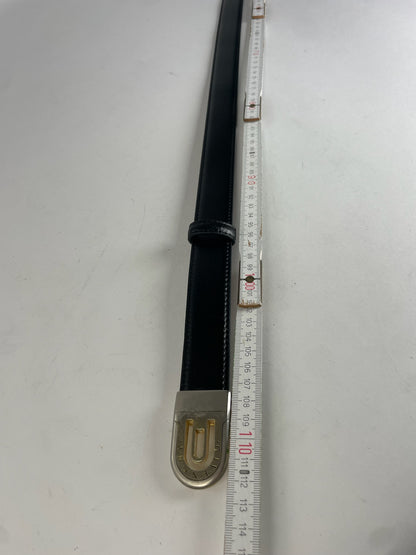 Vintage Givenchy Snake Emblossed Leather Belt Black