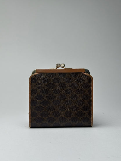 Vintage Celine Paris Leather Wallet Brown monogram triomphe