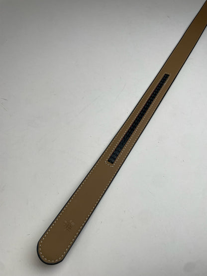 Vintage Givenchy Snake Emblossed Leather Belt Black