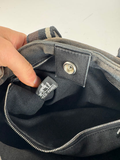 Vintage Hermes Troca Handbag black brown