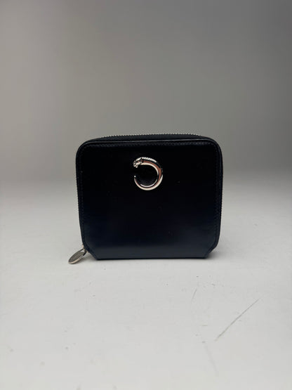 Vintage Cartier Panthere Patent Leather Card Holder Black