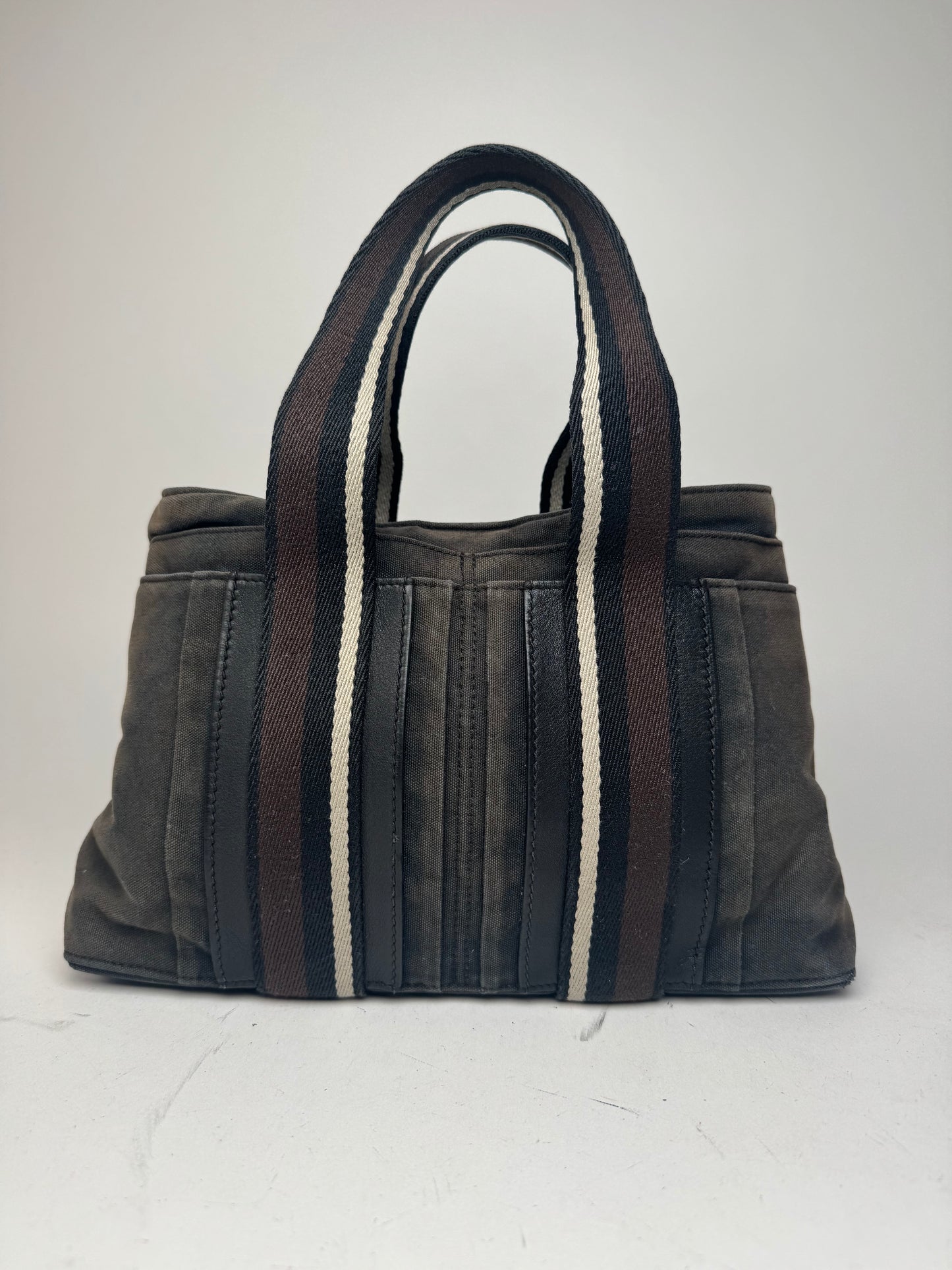 Vintage Hermes Troca Handbag black brown