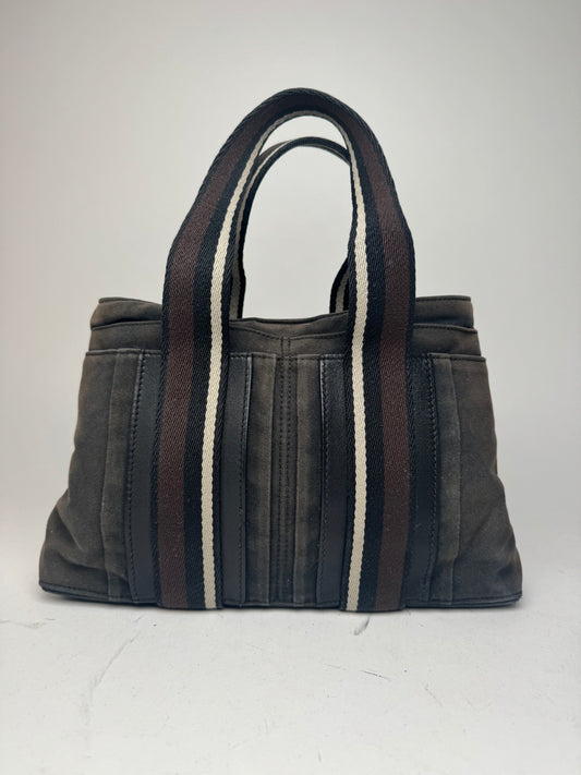 Vintage Hermes Troca Handbag black brown