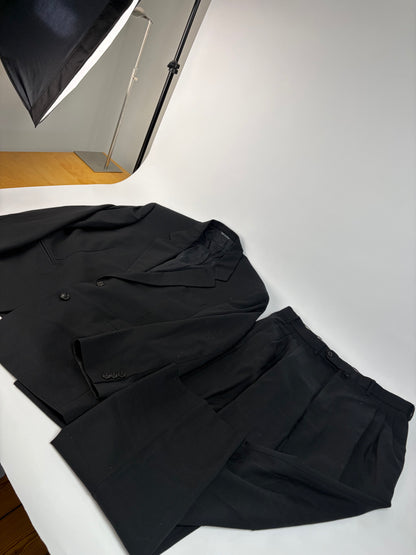 Vintage Fendi Men's Wool Blend Suit Set Black L