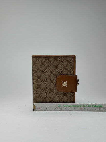 Vintage Celine Paris Leather Monogram Wallet beige