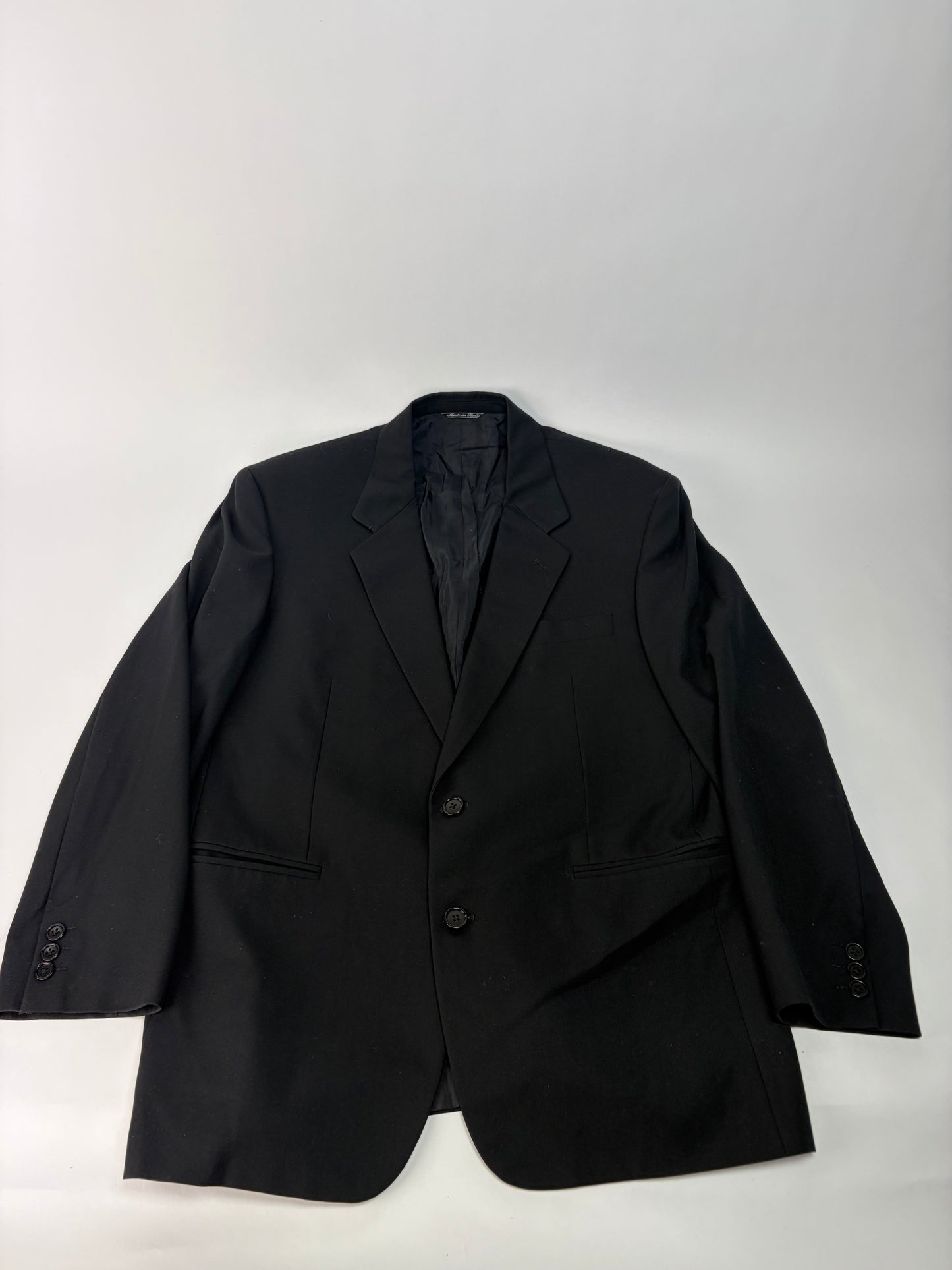 Vintage Fendi Men's Wool Blend Suit Set Black L