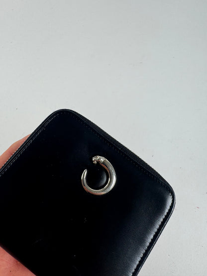 Vintage Cartier Panthere Patent Leather Card Holder Black