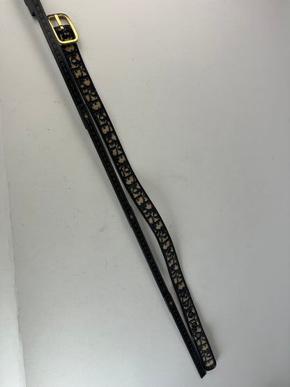 Vintage Dior Oblique Monogram Belt Navy Beige