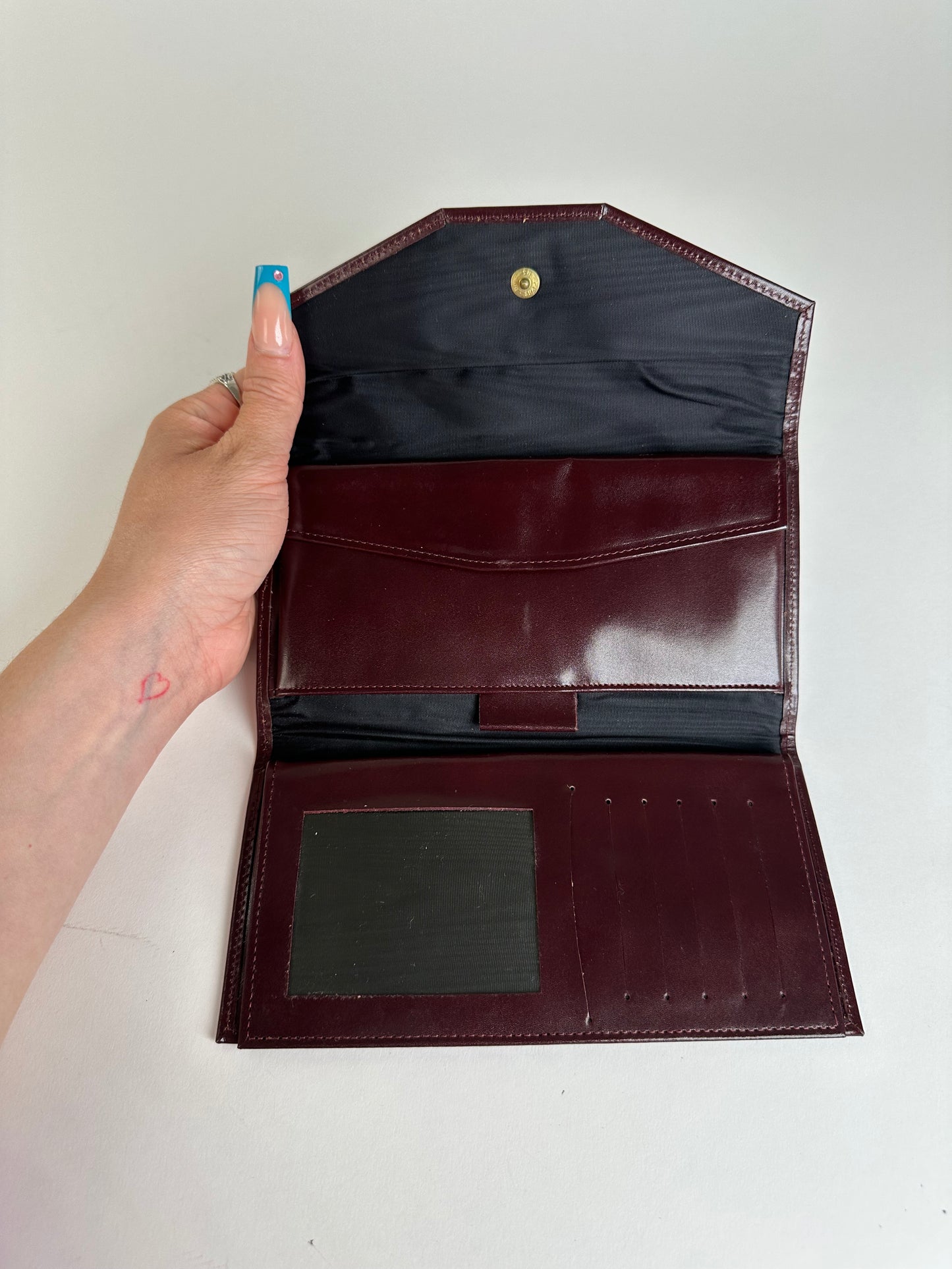 Vintage Dior Smooth Wallet Burgundy