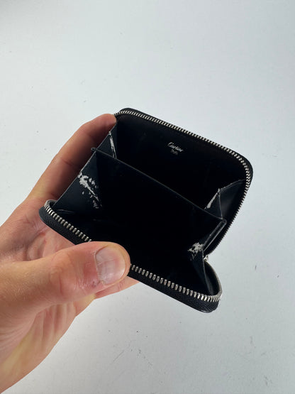 Vintage Cartier Panthere Patent Leather Card Holder Black