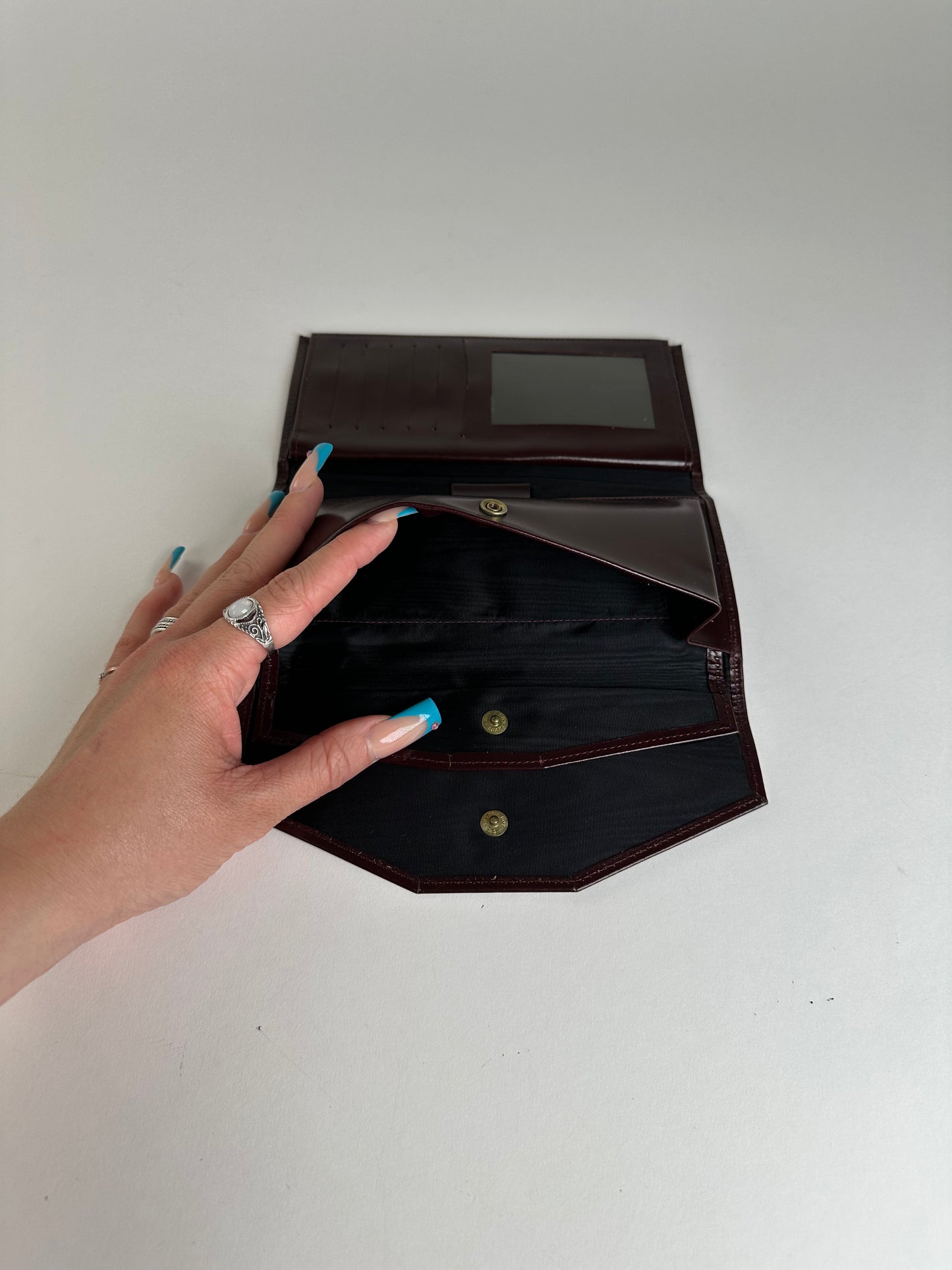 Vintage Dior Smooth Wallet Burgundy