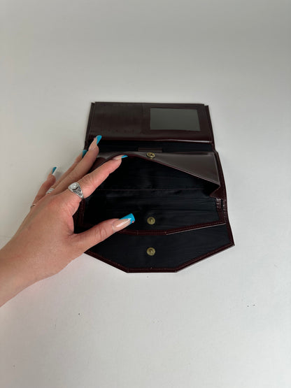 Vintage Dior Smooth Wallet Burgundy