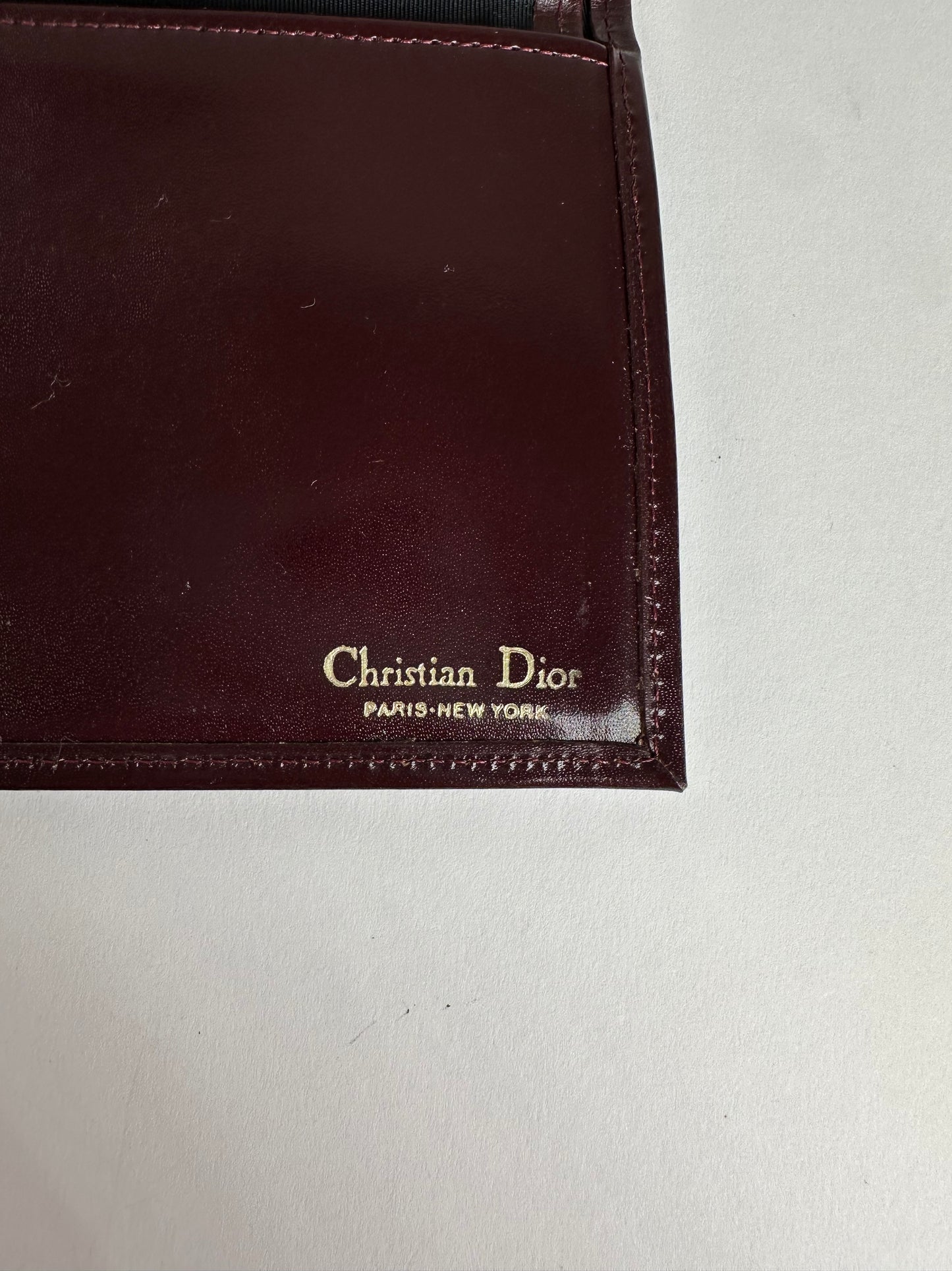 Vintage Dior Smooth Wallet Burgundy