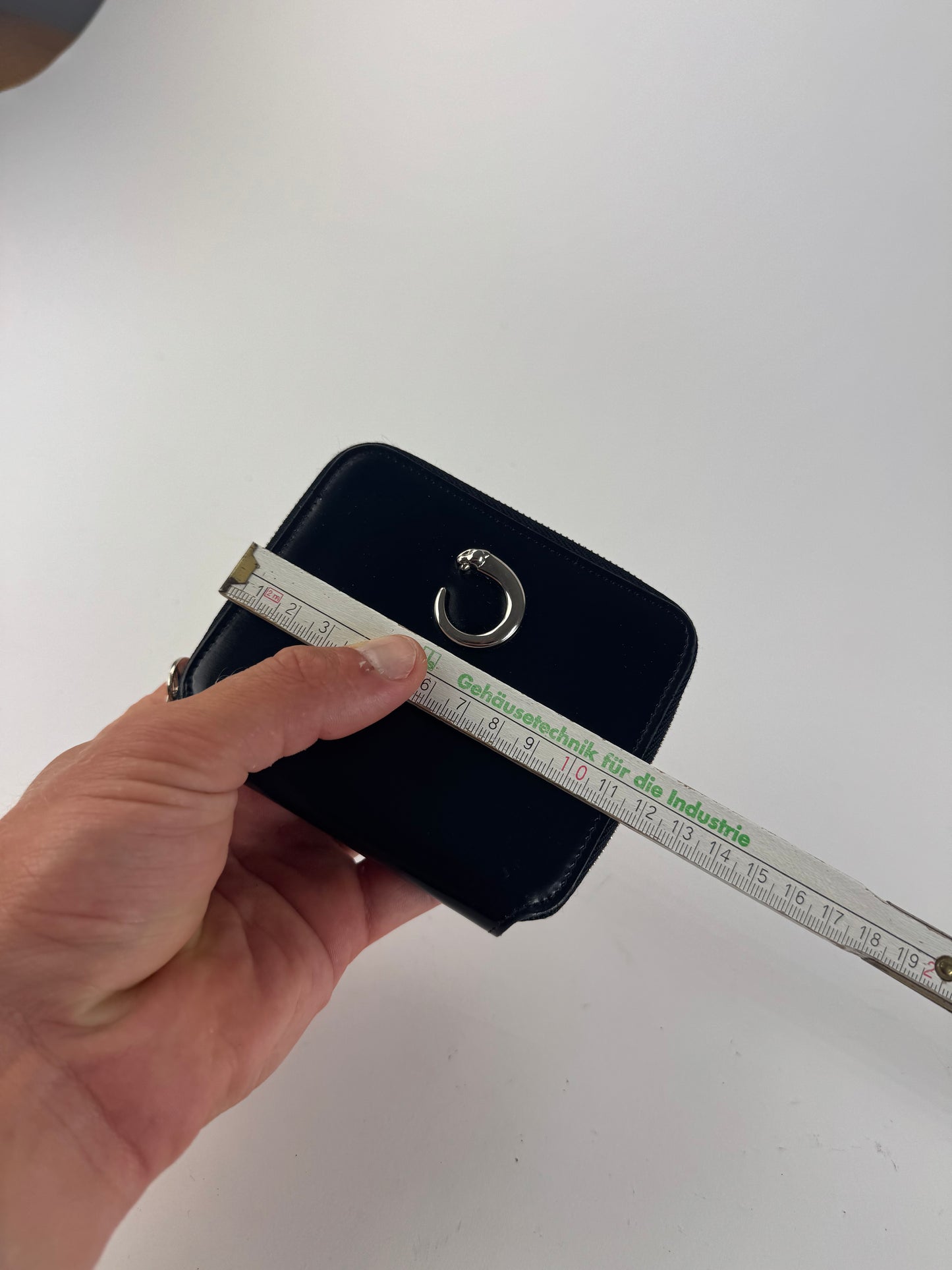 Vintage Cartier Panthere Patent Leather Card Holder Black