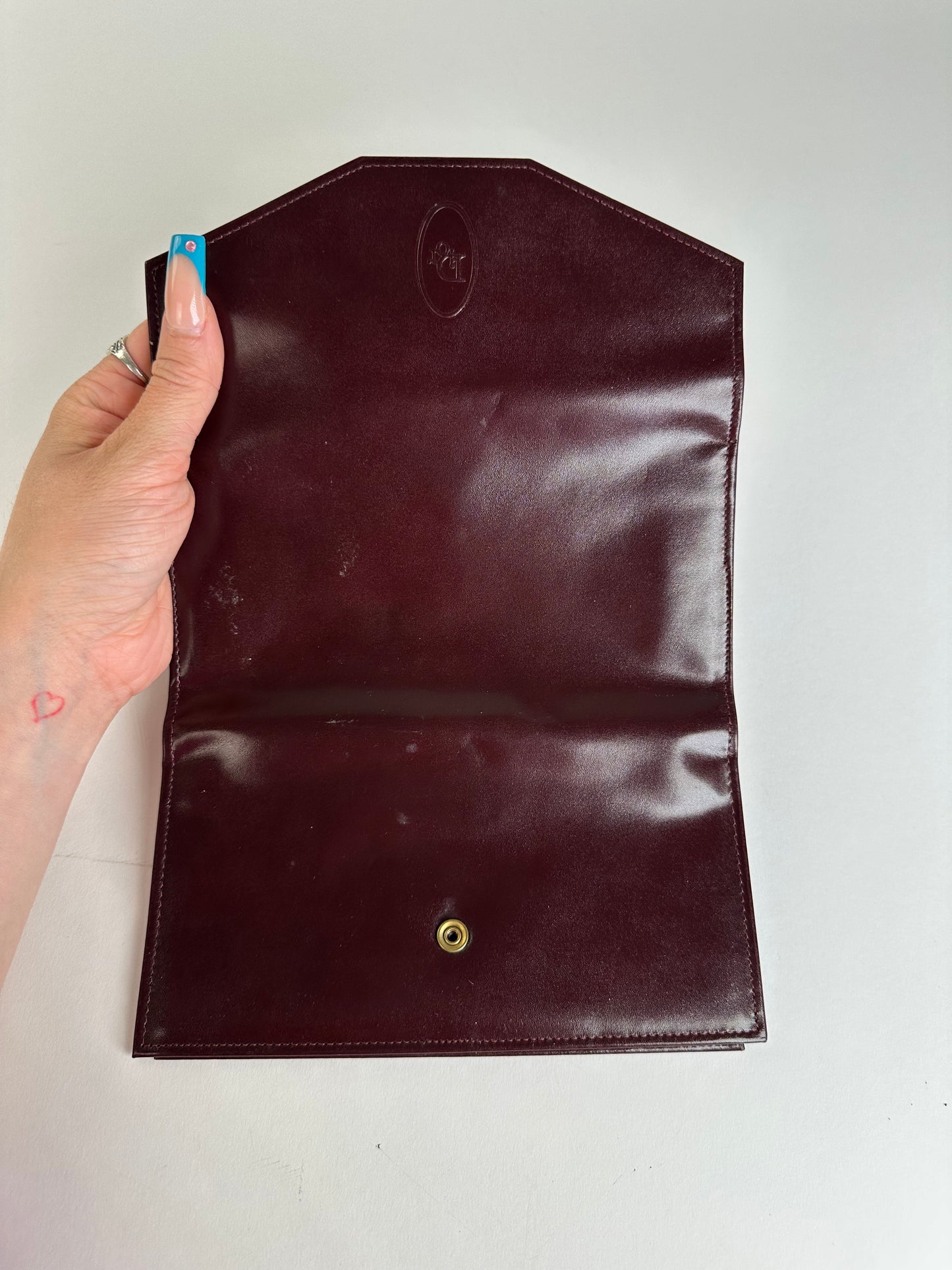 Vintage Dior Smooth Wallet Burgundy