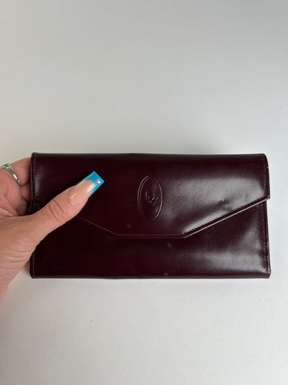 Vintage Dior Smooth Wallet Burgundy