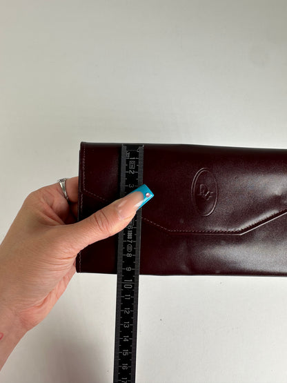 Vintage Dior Smooth Wallet Burgundy