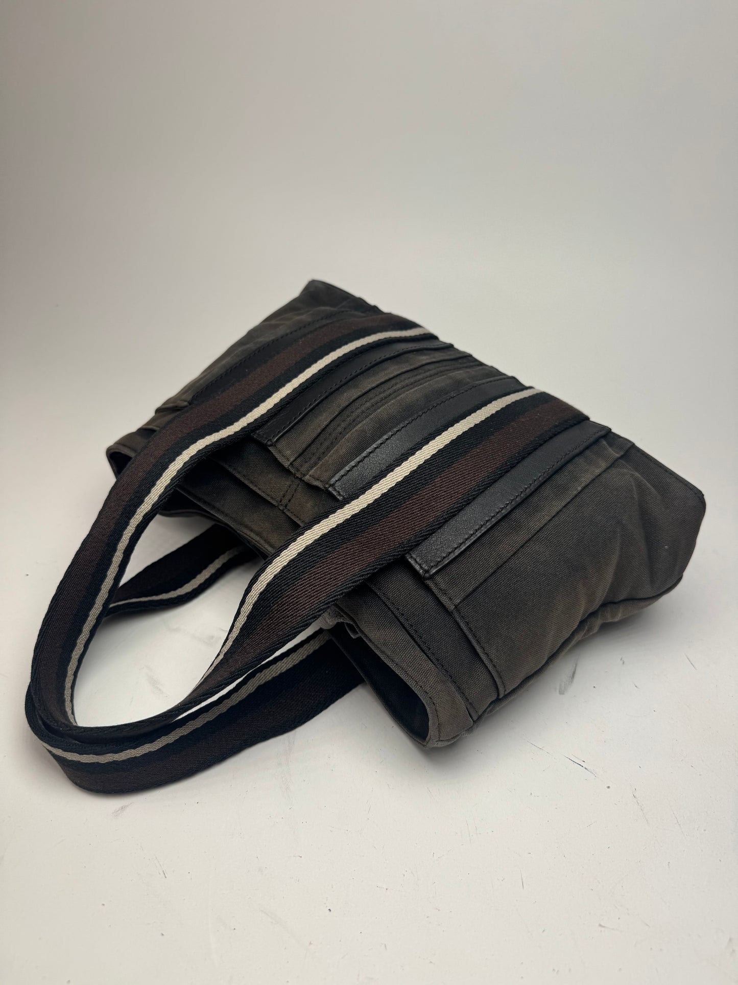 Vintage Hermes Troca Handbag black brown