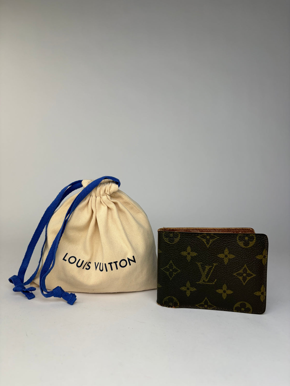 Vintage Louis Vuitton Monogram Canvas Bifold Wallet 1995 Brown