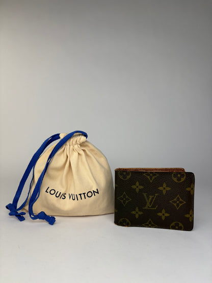 Vintage Louis Vuitton Monogram Canvas Bifold Wallet 1995 Brown