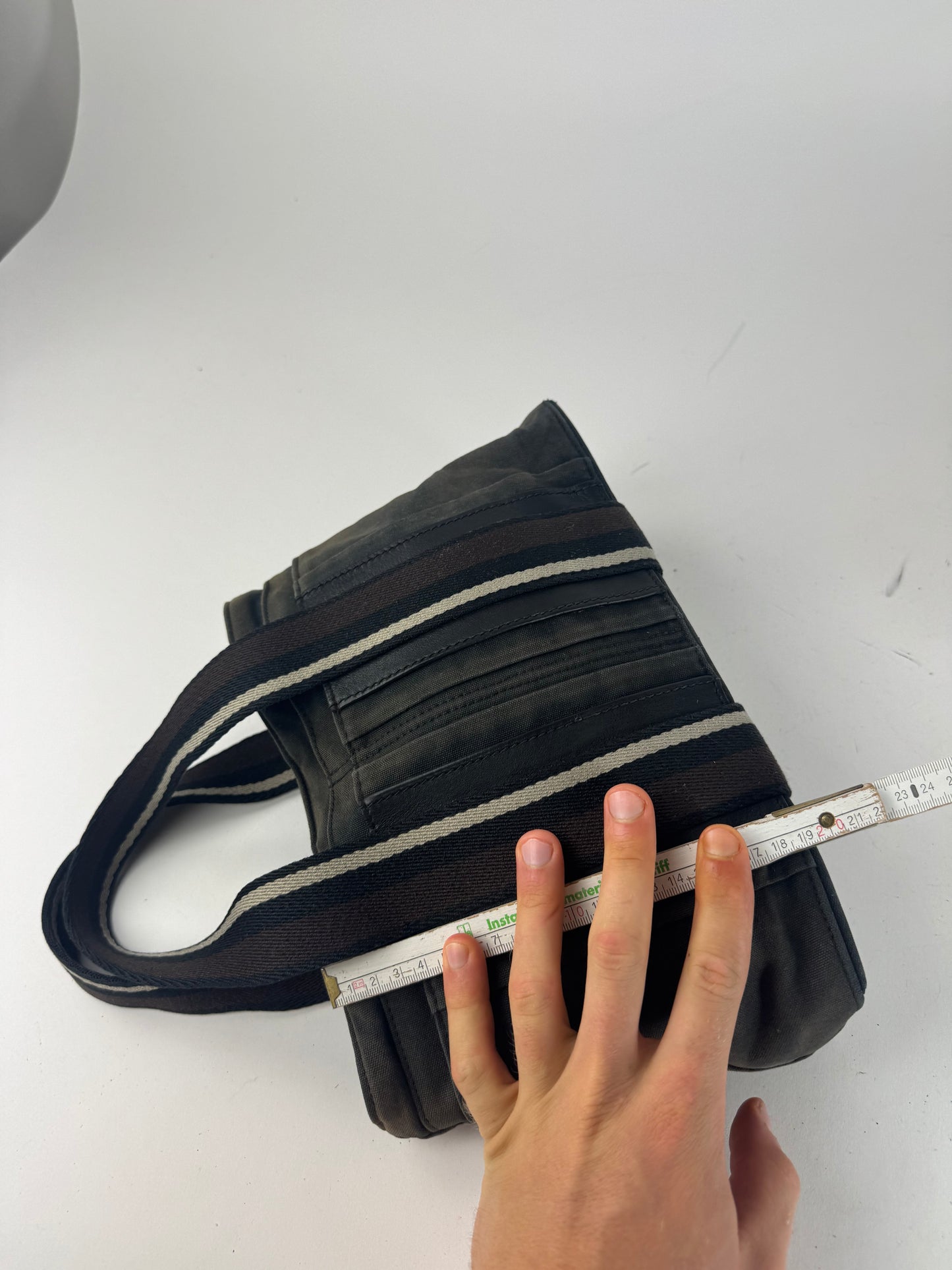 Vintage Hermes Troca Handbag black brown