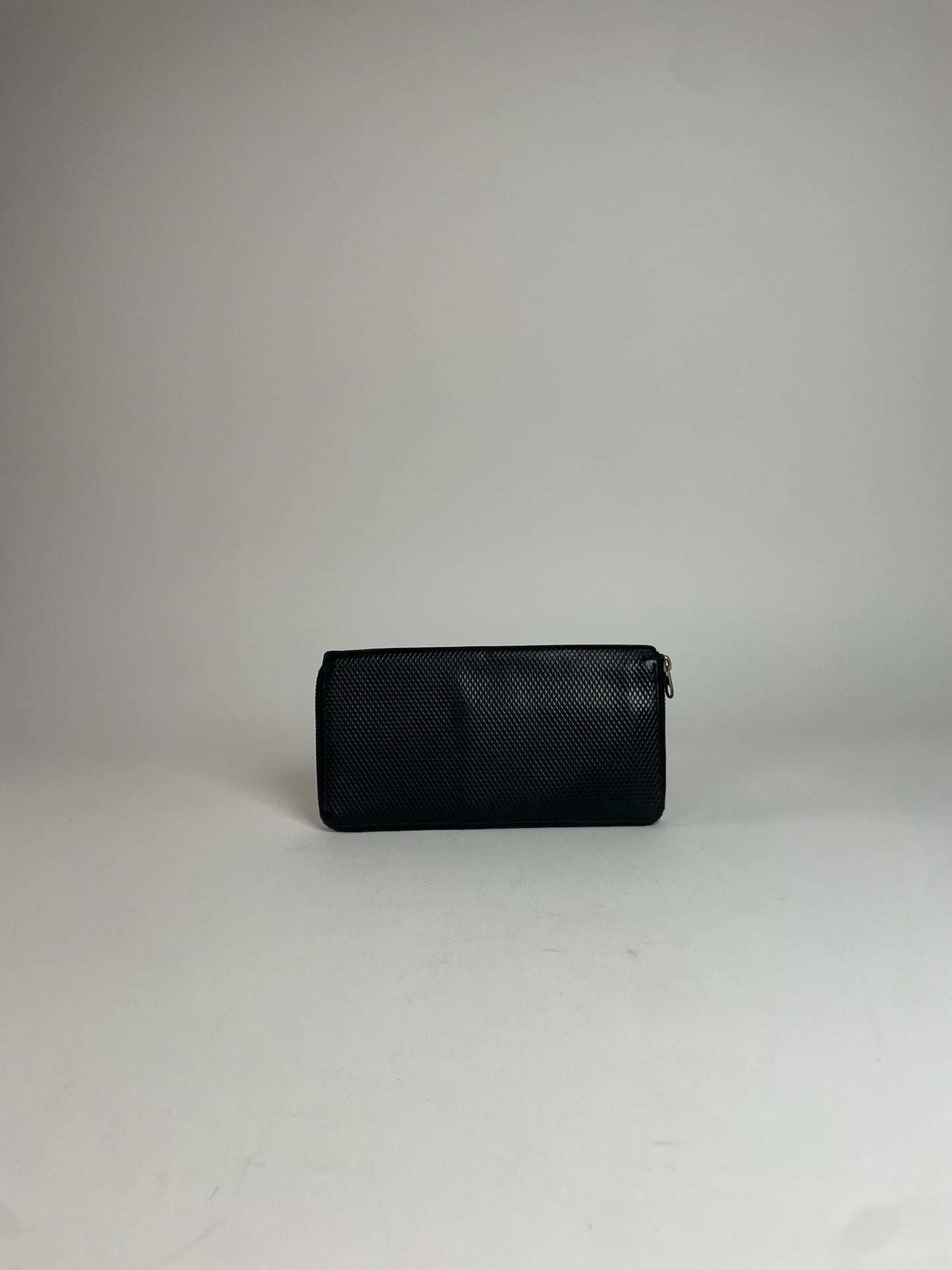 Vintage Celine Paris Snake Emblossed Leather Wallet Black