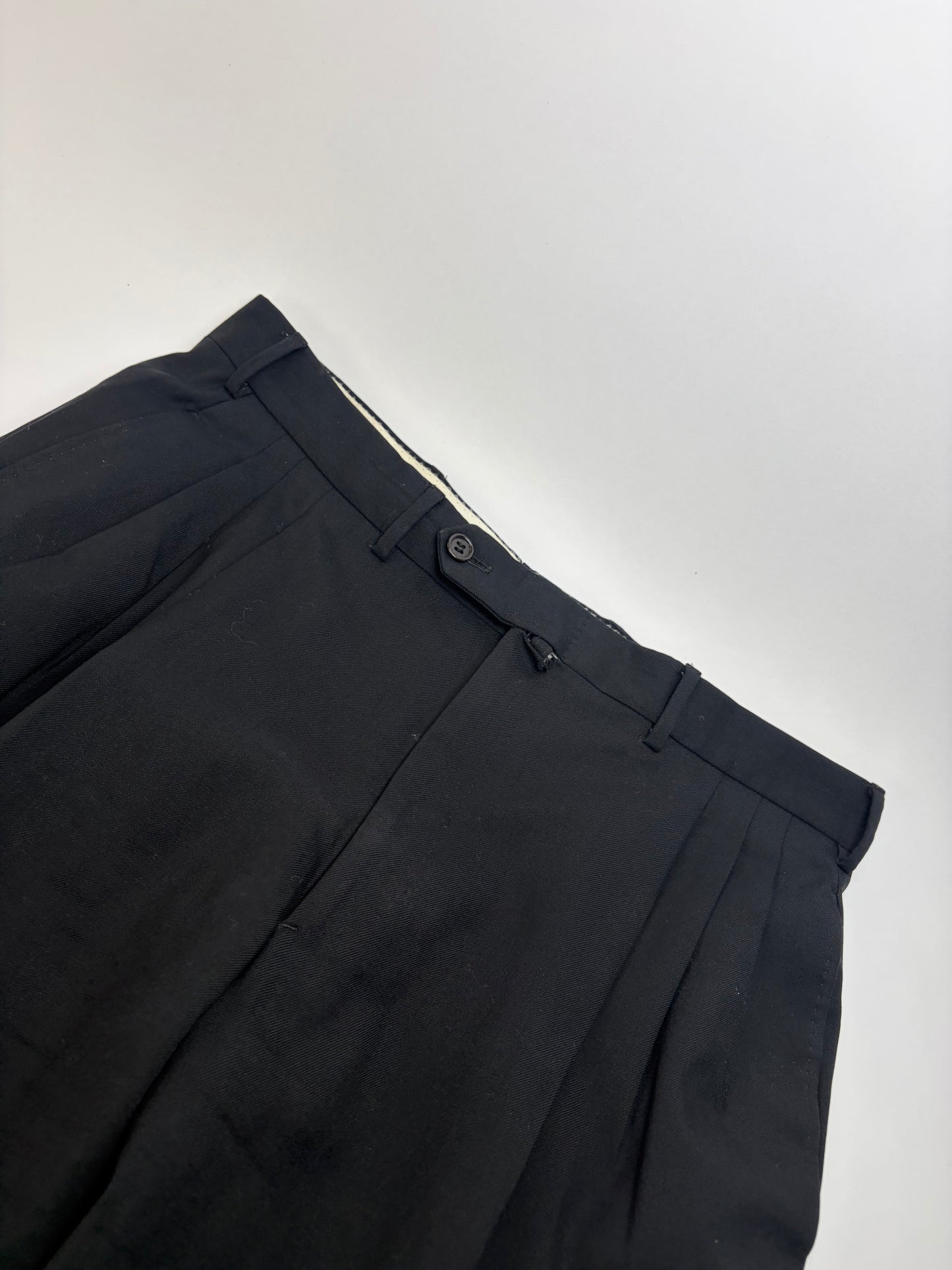Vintage Fendi Men's Wool Blend Suit Set Black L
