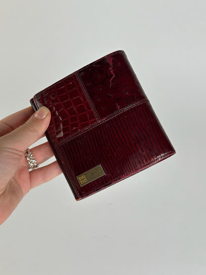 Vintage Givenchy Patent Leather Wallet purple