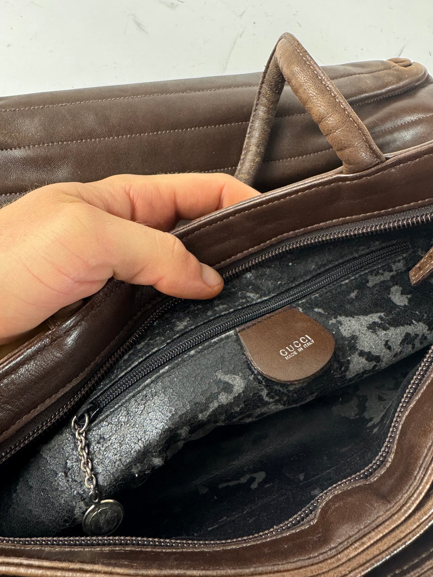 Vintage Gucci Leather handbag brown