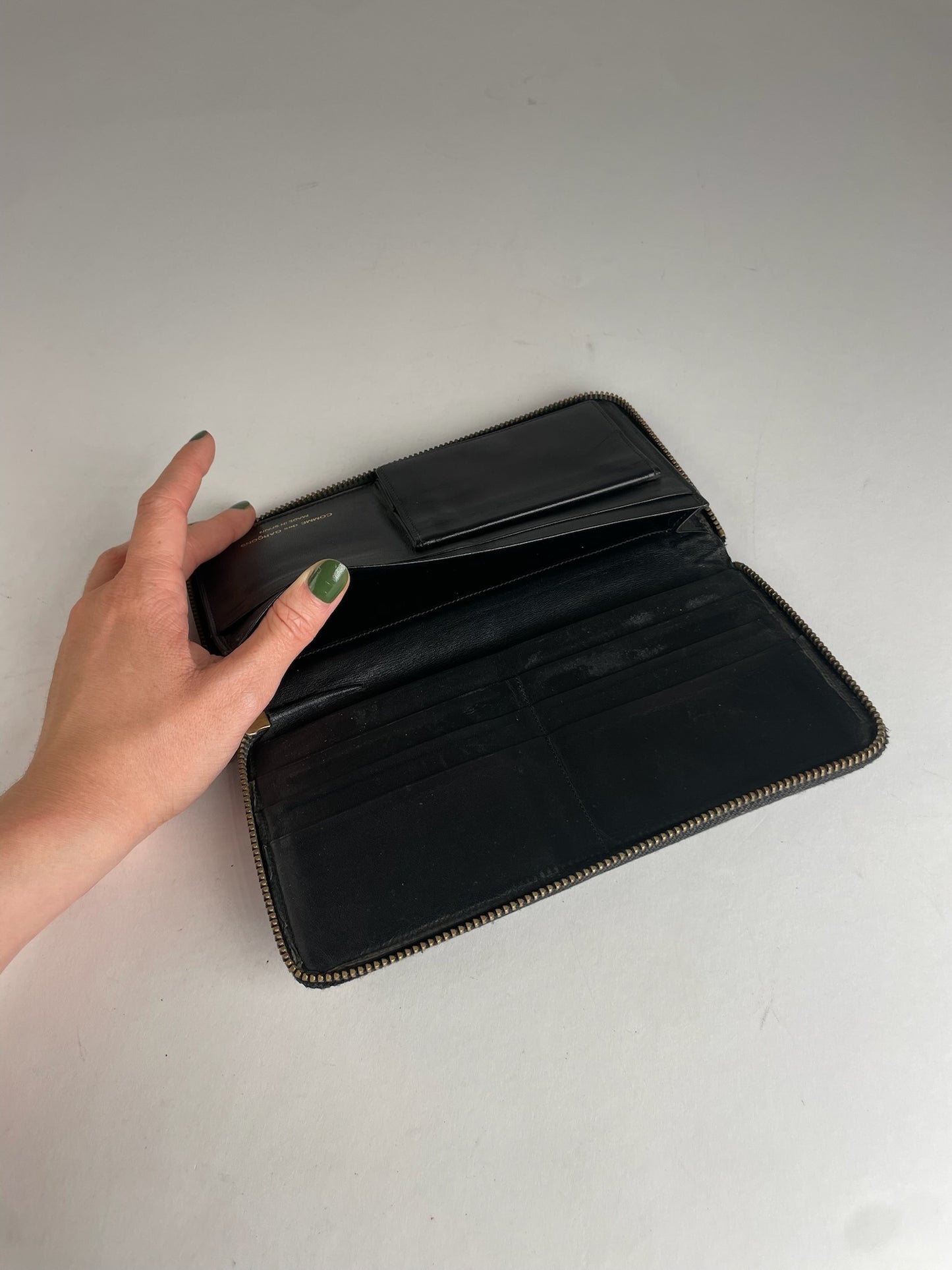 Vintage Celine Paris Snake Emblossed Leather Wallet Black