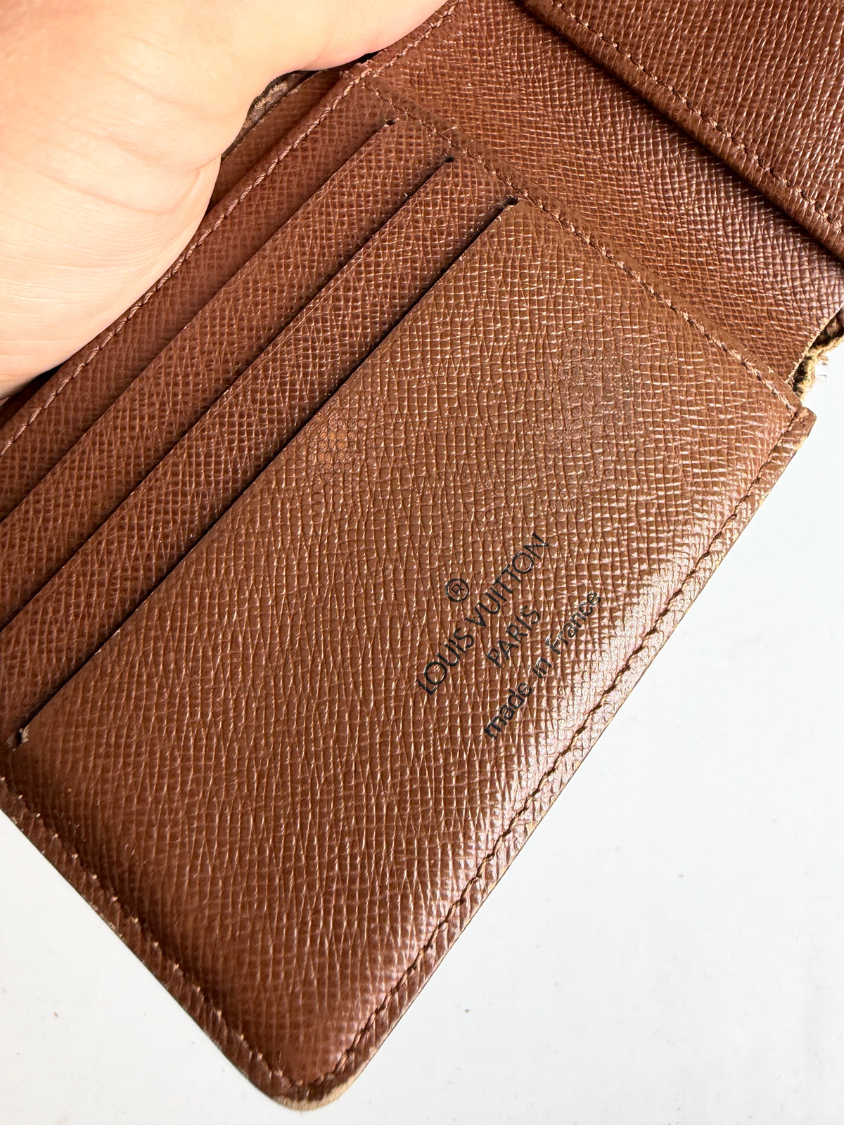 Vintage Louis Vuitton Monogram Canvas Bifold Wallet 1995 Brown