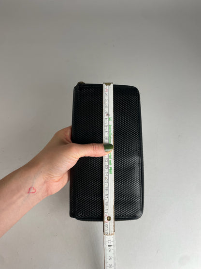 Vintage Celine Paris Snake Emblossed Leather Wallet Black