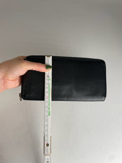 Vintage Celine Paris Snake Emblossed Leather Wallet Black