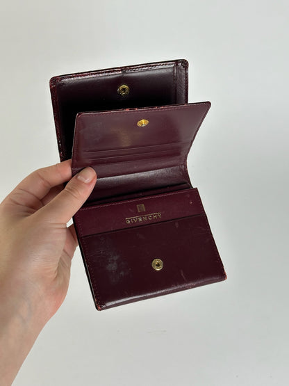 Vintage Givenchy Patent Leather Wallet purple