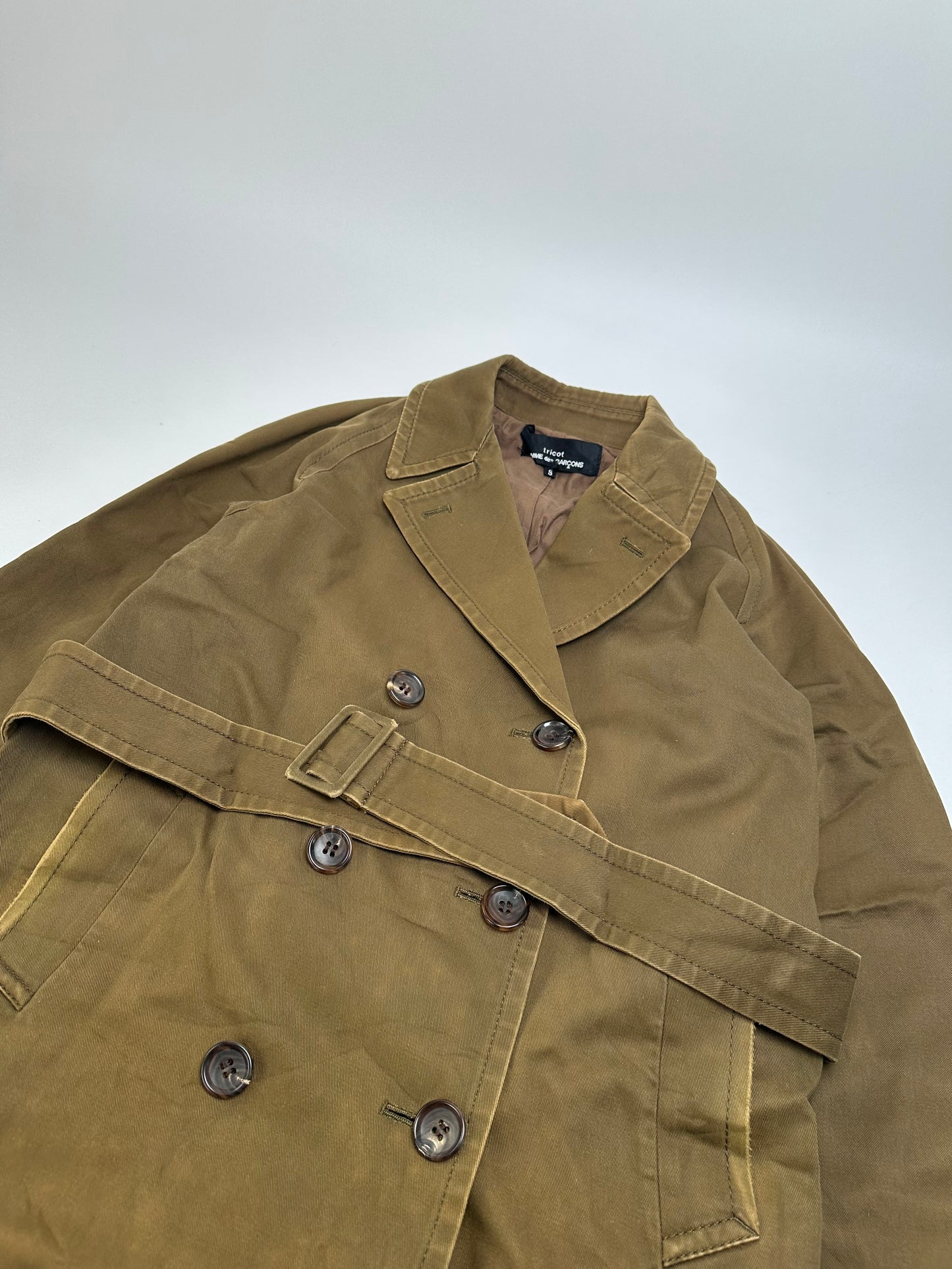 Vintage Comme Des Garçons Denim Trenchcoat Khaki S