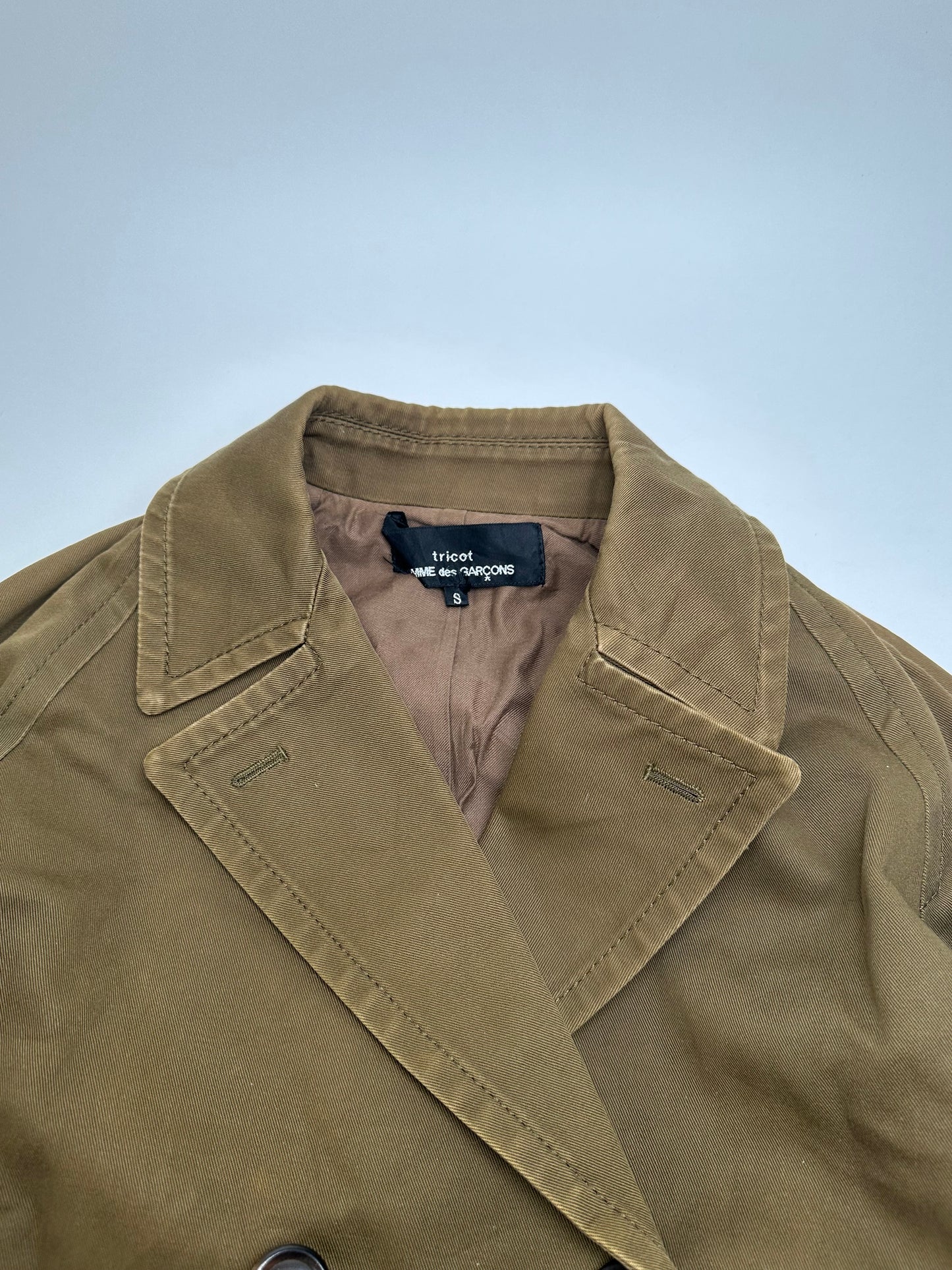 Vintage Comme Des Garçons Denim Trenchcoat Khaki S
