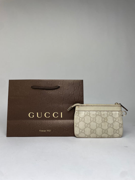 Vintage Gucci GG Supreme Bifold Wallet Early 2000s Cream