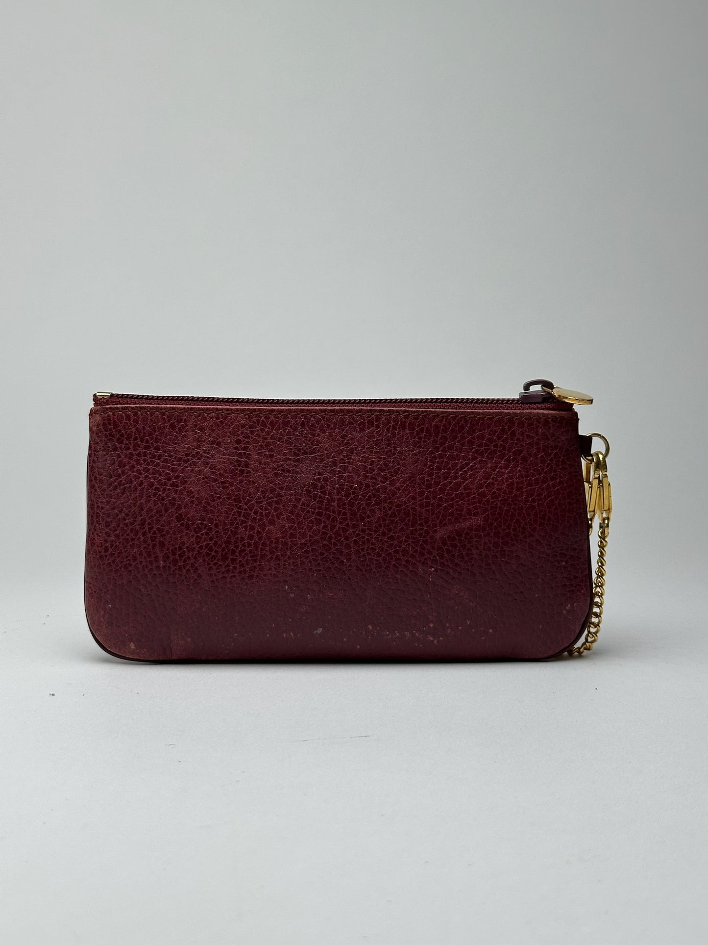 Vintage Cartier Leather Card Holder Burgundy