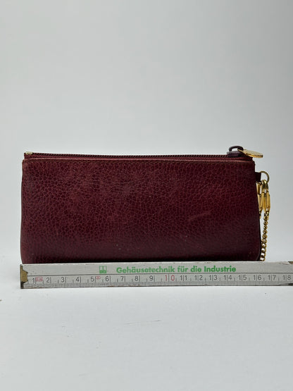 Vintage Cartier Leather Card Holder Burgundy