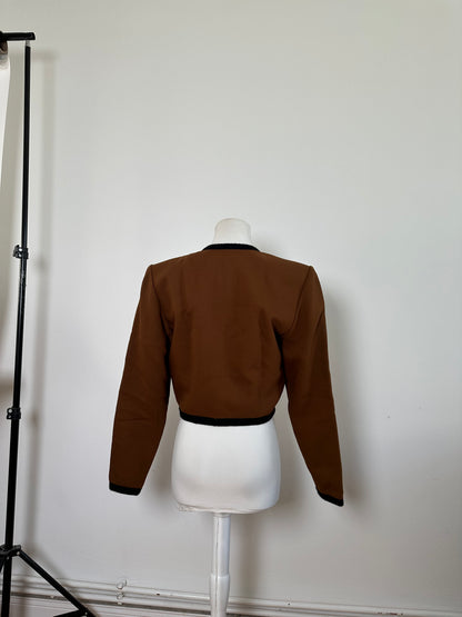 Vintage Yves Saint Laurent Smooth Jacket Espresso