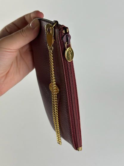 Vintage Cartier Leather Card Holder Burgundy