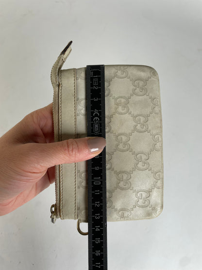 Vintage Gucci GG Supreme Bifold Wallet Early 2000s Cream