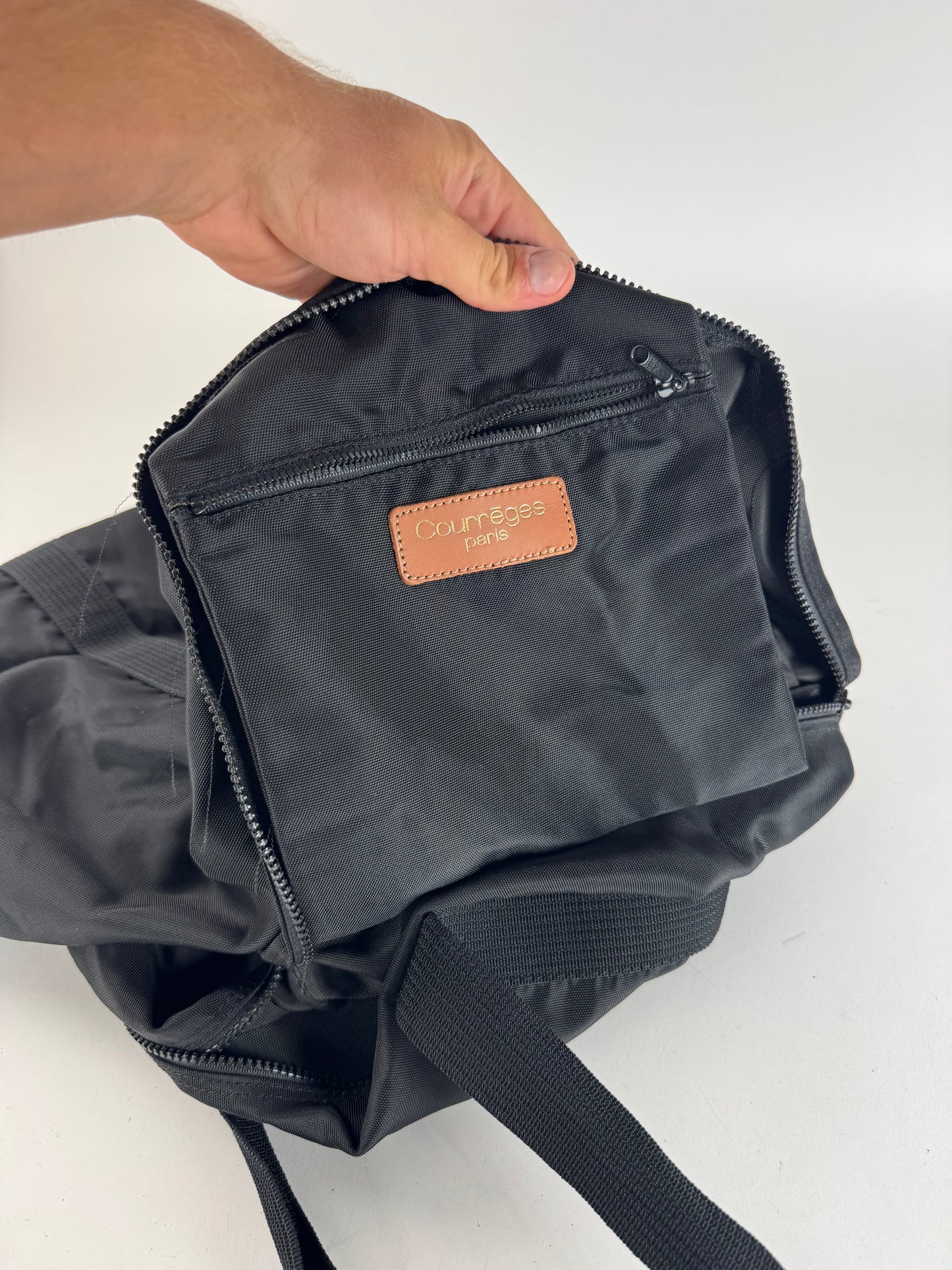 Sac de voyage vintage Courreges noir